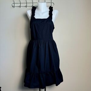 Who What Wear Black‎ Sleeveless Backless Midi Shift Dress Size Large Summer